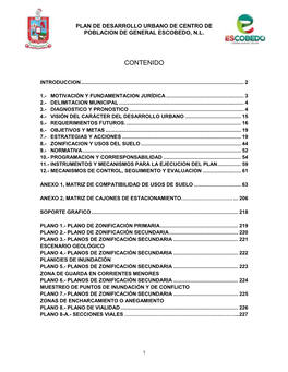 Plan De Desarrollo Urbano De Centro De Poblacion De General Escobedo, Nl