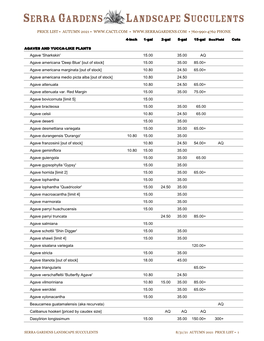 Download a PDF of This Price List