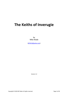 The Keiths of Inverugie