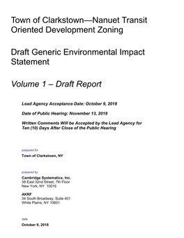 Town of Clarkstown—Nanuet Transit Oriented Development Zoning Draft