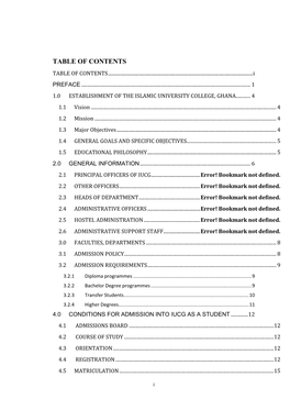 Table of Contents Table of Contents