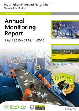 Annual Monitoring Report 1 April 2015 – 31 March 2016