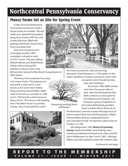 Muncy Farms Set As Site for Spring Event