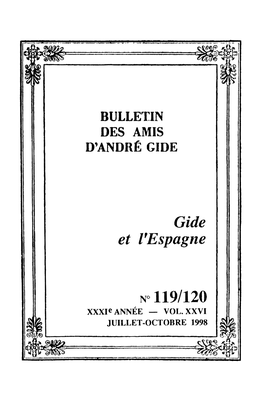 Gide Et L'espagne N° 119/120