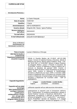 Curriculum Vitae