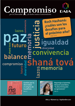 Rosh Hashaná: ¿Cuáles Son Los Lazos Desafíos Para Convivencia El Próximo Año? Paz (Págs