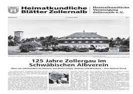125 Jahre Zollergau Im Schwäbischen Albverein