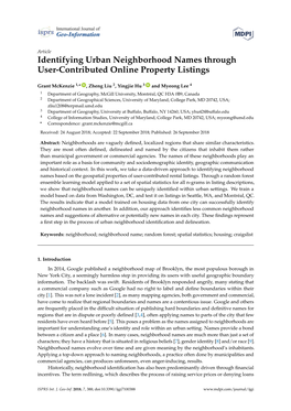 Identifying Urban Neighborhood Names Through User-Contributed Online Property Listings