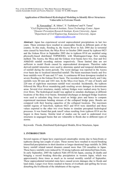 Application of Distributed Hydrological Modeling to Identify River Structures Vulnerable to Extreme Floods