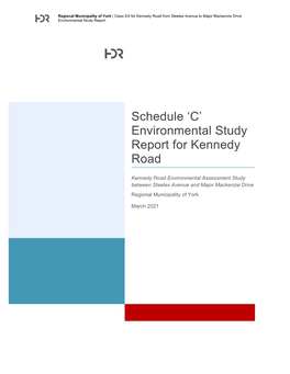Schedule C Environmental Study Report for Kennedy