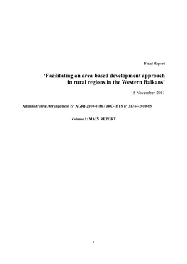 2 MB Facilitating an Area Based Development Approach in Rural Regions in the Western Balkans