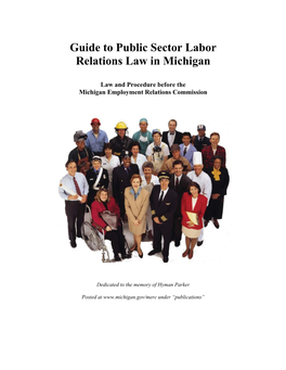 Guide to Public Sector Labor Relations Law in Michigan