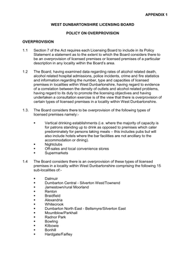 West Dunbartonshire Licensing Board