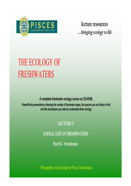 The Ecology of Freshwaters