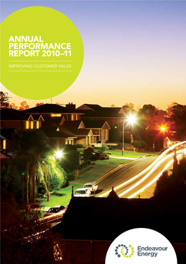 Endeavour Energy Annual Performance Report 2010–11 1 01
