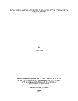 University of Florida Thesis Or Dissertation Formatting Template