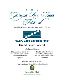 Georgia Boy Choir Festival Program 2012