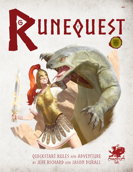 Runequest Quickstart and Adventure