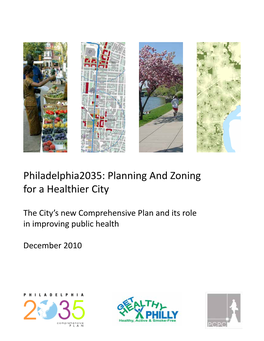 Philadelphia2035: Planning and Zoning for a Healthier City