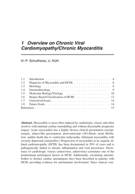 1 Overview on Chronic Viral Cardiomyopathy/Chronic Myocarditis