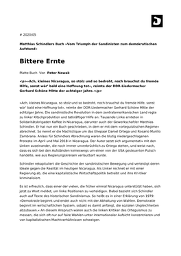 Bittere Ernte