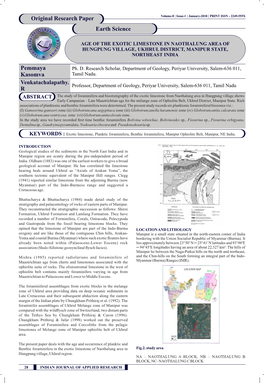 Pemmaya Kasomva Original Research Paper Earth Science