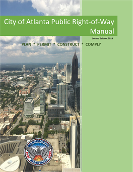 City of Atlanta Public Right-Of-Way Manual Second Edition, 2019