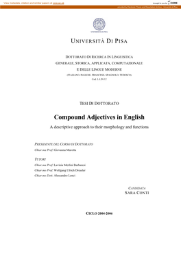 Compound Adjectives in English