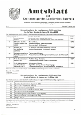 Amtsblatt Und Kreisanzeiger Des Landkreises Bayreuth
