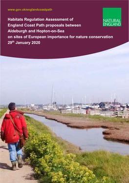 Habitats Regulation Assessment of England Coast Path Proposals