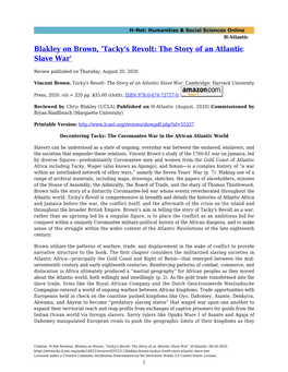 'Tacky's Revolt: the Story of an Atlantic Slave War'