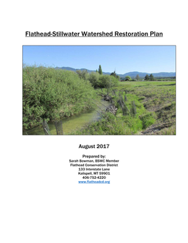 Flathead-Stillwater Watershed Restoration Plan