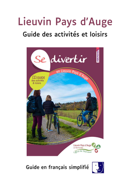 Télécharger Au Format Pdf Le Guide Des Activités Et Loisirs En Français