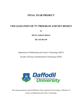 Final Year Project Visualization of Tv Program and Set Design