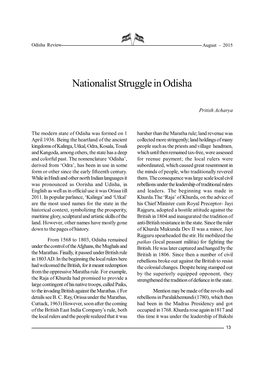 Nationalist Struggle in Odisha