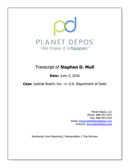 Transcript of Stephen D. Mull