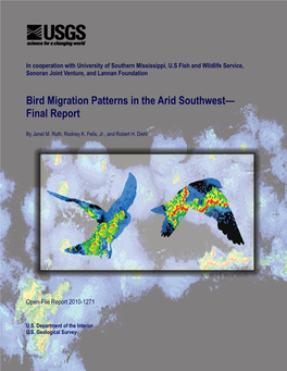 Bird Migration Patterns in the Arid Southwest— Final Report