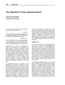 Mondrian’ in the Japanese Room