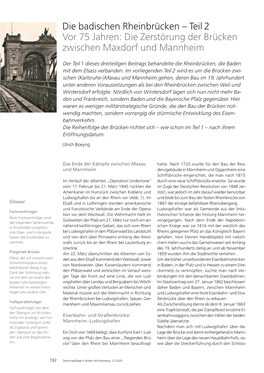 Die Badischen Rheinbrücken – Teil 2 Vor 75 Jahren: Die Zerstörung Der Brücken Zwischen Maxdorf Und Mannheim