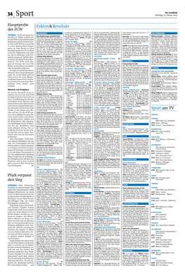 Fakten&Resultate Sport Am TV