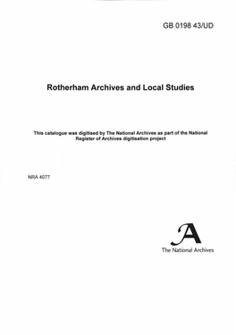 GB0198 43/UD Rotherham Archives and Local Studies