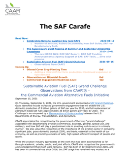 The SAF Carafe