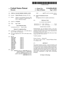 (12) United States Patent (10) Patent No.: US 8,828.458 B2 Morariu (45) Date of Patent: Sep