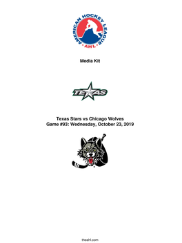 Ahl.Com Texas Stars (3-2-0-1) Vs
