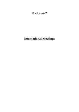 International Meetings