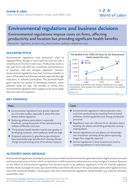 Environmental Regulations and Business Decisions