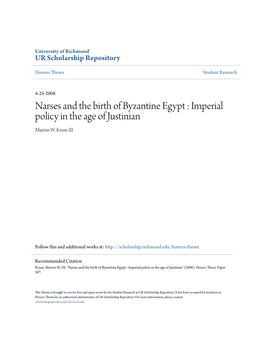 Narses and the Birth of Byzantine Egypt : Imperial Policy in the Age of Justinian Marion W