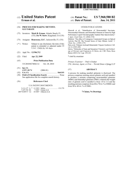 (12) United States Patent (10) Patent No.: US 7,960,580 B2 Erman Et Al