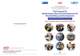 The Program for Human Resource Development for Peacebuilding For