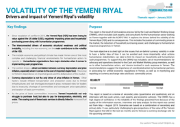 Volatility of the Yemeni Riyal